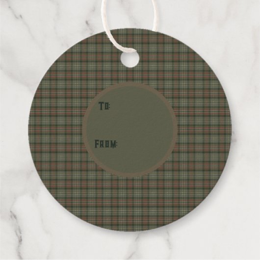 Scott Green Weathered Original Scottish Tartan Bedankjes Labels (Achterkant)