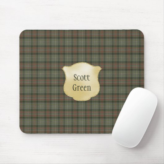 Scott Green Weathered Original Scottish Tartan Muismat (Met muis)