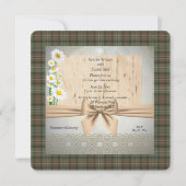 Scott Green Weathered Tartan Garden Wedding Kaart (Voorkant)