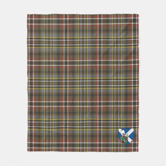 Scott Green Weathered Tartan Pset Fleece Deken (Voorkant)