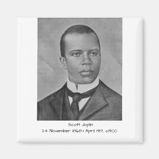 Scott Joplin c1900 Magneet (Voorkant)