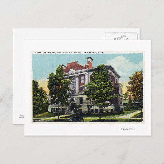 Scott Laboratory of Wesleyan University Briefkaart (Voorkant / Achterkant)