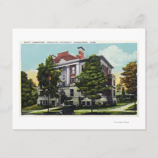 Scott Laboratory of Wesleyan University Briefkaart (Voorkant)