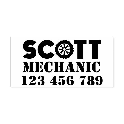 Scott Mechanic Rubberstempel (Afrduk)