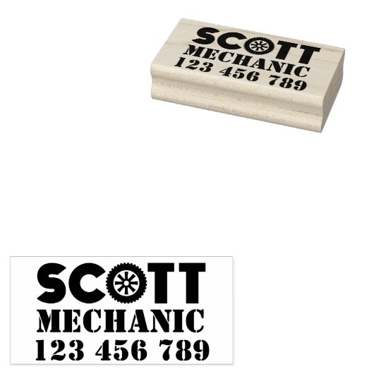 Scott Mechanic Rubberstempel (Gestempeld)