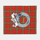 Scott Modern Clan Badge Tartan Pset Fleece Deken (Voorkant (Horizontaal))