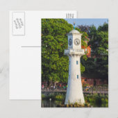 Scott Monument - Roath Park Lake, Cardiff Briefkaa Briefkaart (Voorkant / Achterkant)