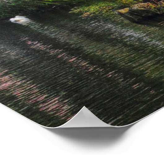 Scott Monument - Roath Park Lake, Cardiff Poster (Hoek)