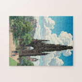 Scott Monument van Edinburgh Japans houtblok Pr Legpuzzel (Horizontaal)