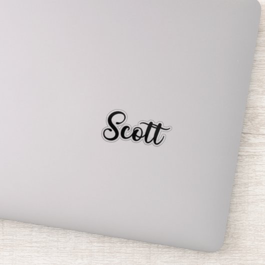 Scott Name - handgeschreven kalligrafie Sticker (Detail)