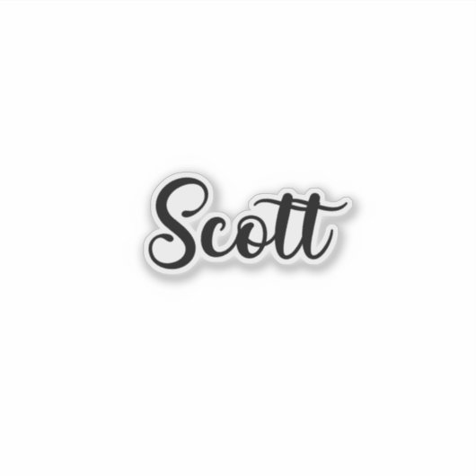 Scott Name - handgeschreven kalligrafie Sticker (Voorkant)