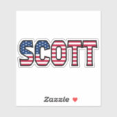 Scott Name Vorname USA Sticker Stickerset (Vel)