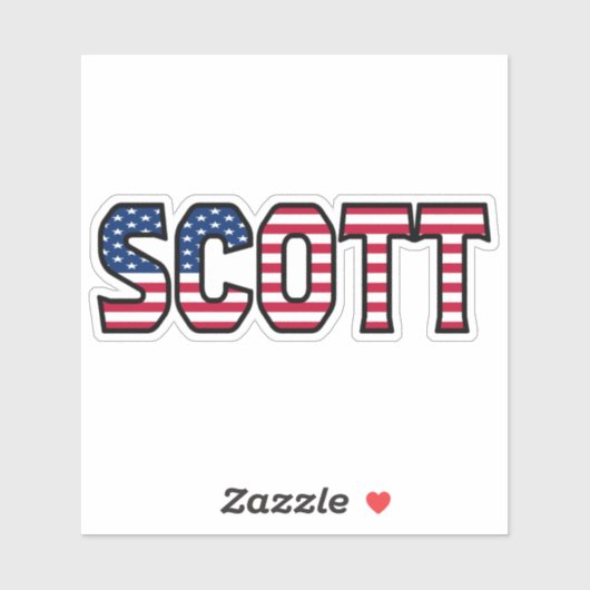 Scott Name Vorname USA Sticker Stickerset (Vel)