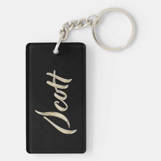 Scott Name whitegold Schlüsselanhänger Anhänger Sleutelhanger (achterkant)