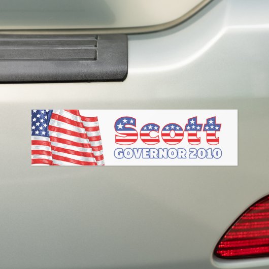 Scott Patriotic American Flag 2010 Elections Bumpersticker (Op auto)