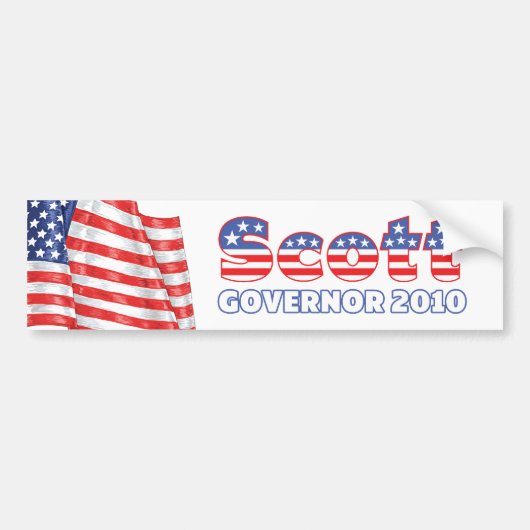 Scott Patriotic American Flag 2010 Elections Bumpersticker (Voorkant)