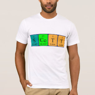Scott periodiek lijstnaam shirt