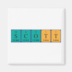 Scott periodieke lijstnaam magnet