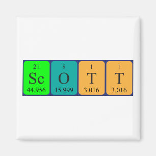 Scott periodieke lijstnaam magnet