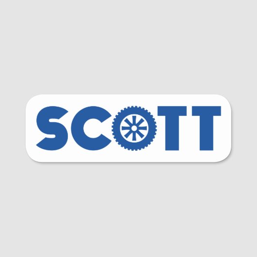 Scott Petrol Head Naamplaatje (Voorkant)