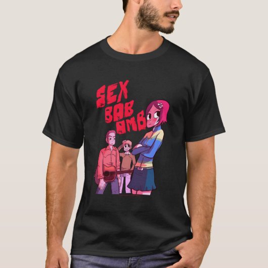 Scott Pilgrim vs de World Bob Omb Band T-shirt (Voorkant)