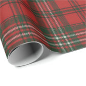 Scott Red Modern Scottish Tartan Cadeaupapier (Rol Hoek)
