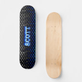 Scott skateboard blauw vuur en vlammenontwerp (Voorkant)