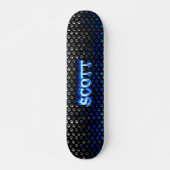Scott skateboard blauw vuur en vlammenontwerp (Voorkant)