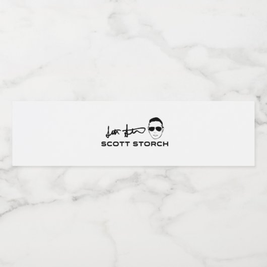 Scott Storch Waterfles Etiket (Enkel label)