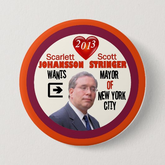 Scott Stringer NYC Mayor 2013 Ronde Button 7,6 Cm (Voorkant)