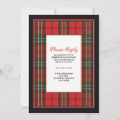 Scott Tartan 90ste verjaardag uitnodiging (Achterkant)