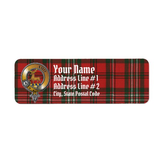 Scott Tartan & Badge Etiket (Voorkant)