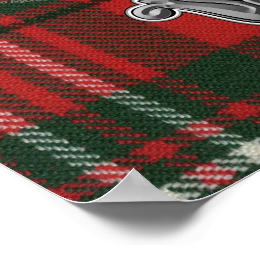 Scott Tartan & Badge Poster (Hoek)