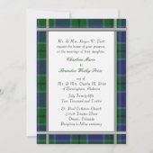Scott Tartan Pset Wedding Invitation Kaart (Voorkant)