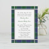 Scott Tartan Pset Wedding Invitation Kaart (Staand voorkant)