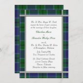 Scott Tartan Pset Wedding Invitation Kaart (Voorkant / Achterkant)