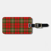 Scott tartan red green plaid bagagelabel (Voorkant horizontaal)