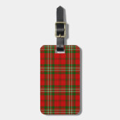 Scott tartan red green plaid bagagelabel (Voorkant verticaal)