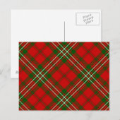 Scott tartan red green plaid briefkaart (Voorkant / Achterkant)