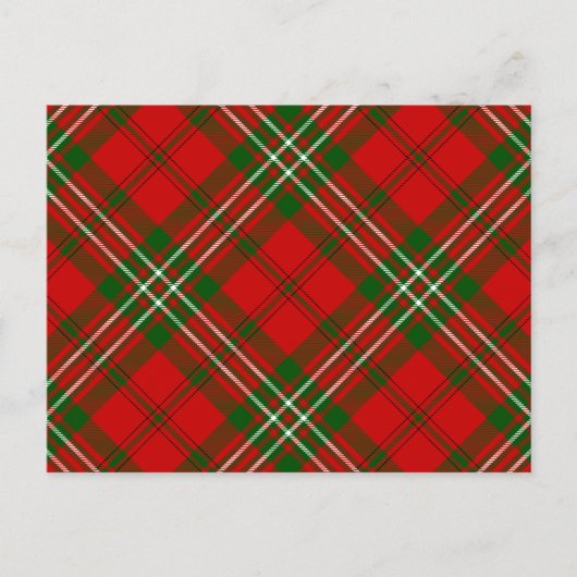 Scott tartan red green plaid briefkaart (Voorkant)