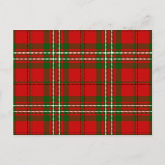 Scott tartan red green plaid briefkaart (Voorkant)