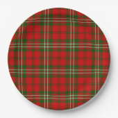 Scott tartan red green plaid papieren bordje (Voorkant)