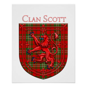Scott Tartan Scottish Play Lion Rampant Perfect Poster
