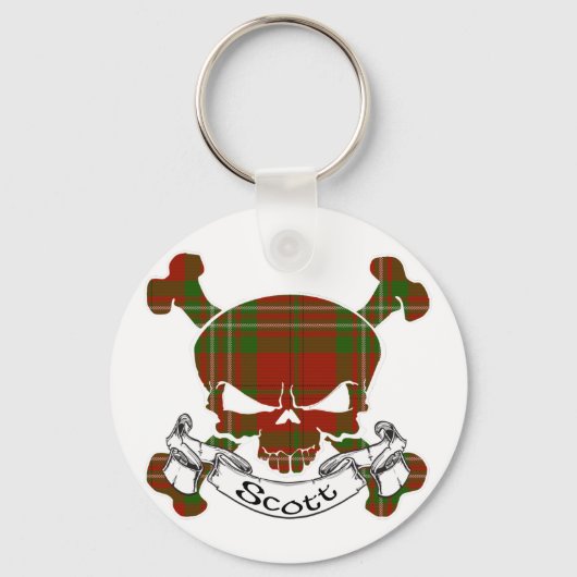 Scott Tartan Skull Sleutelhanger (Voorkant)