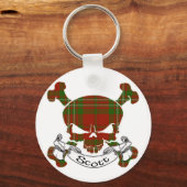Scott Tartan Skull Sleutelhanger (Voorkant)