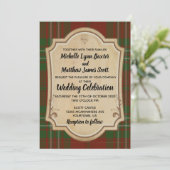 Scott Tartan Wedding Invitation Kaart (Staand voorkant)