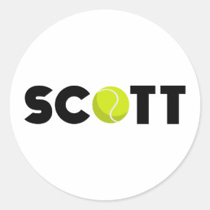Scott Tennis Ronde Sticker