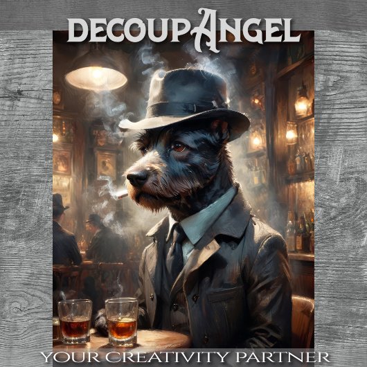 Scott Terrier Dog - Decoupage - Tissuepapier