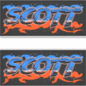 Scott Vorname Name Graffiti Aufkleber Sticker (Voorkant)