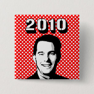Scott Walker 2010 Vierkante Button 5,1 Cm